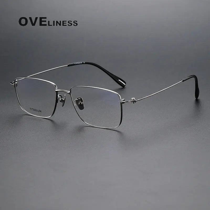 Unisex Polygon Full Rim Titanium Prescription Glasses 380916 — view 4 | Rx Spectacle