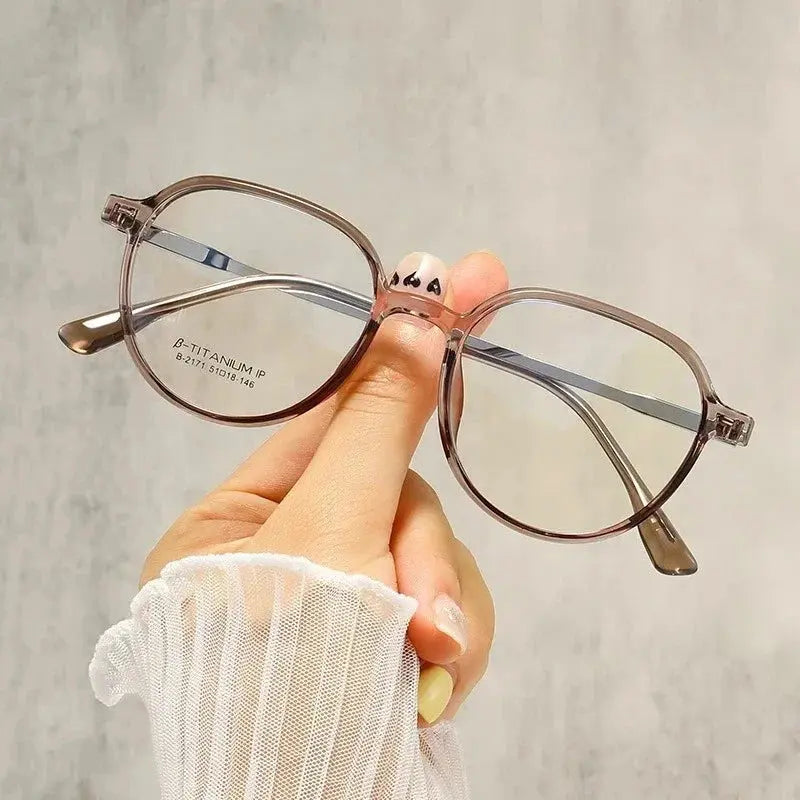 Women's Polygon Full Rim Titanium Prescription Glasses 90 — view 3 | Rx Spectacle