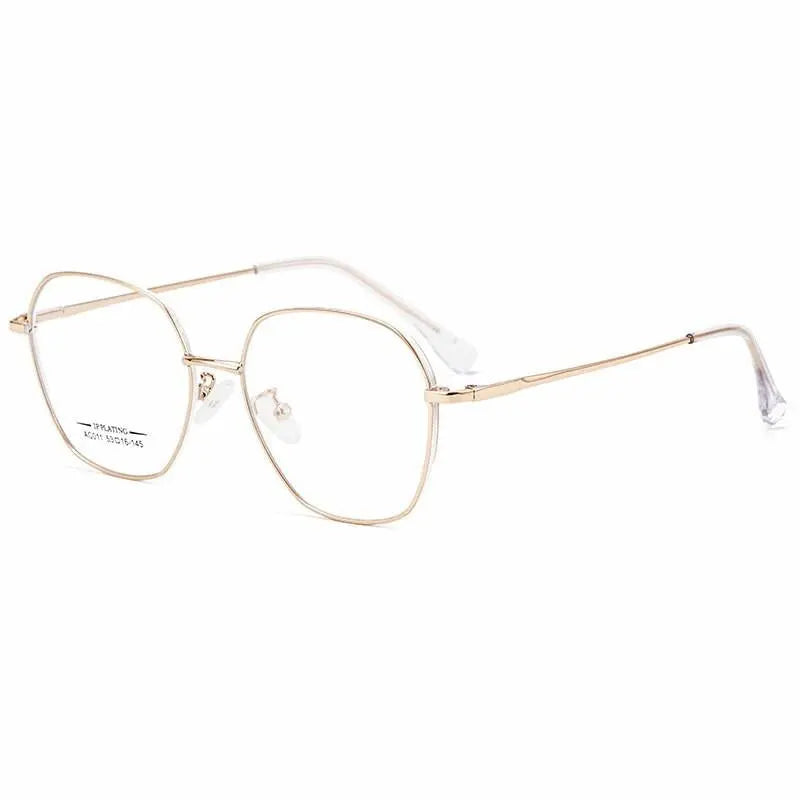 Unisex Polygon Full Rim Alloy Prescription Glasses AC011 — view 8 | Rx Spectacle