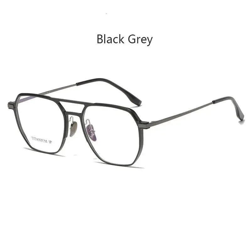 Men's Oval Full Rim Titanium Prescription Glasses 20239 — view 4 | Rx Spectacle