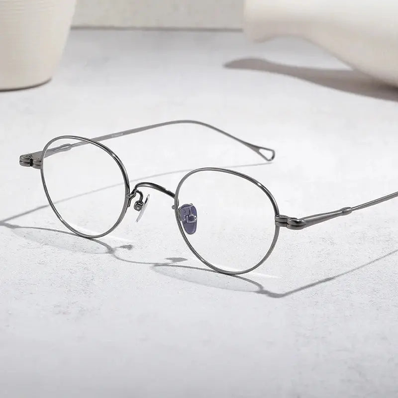Women's Oval Full Rim Titanium Prescription Glasses 859027 — view 1 | Rx Spectacle