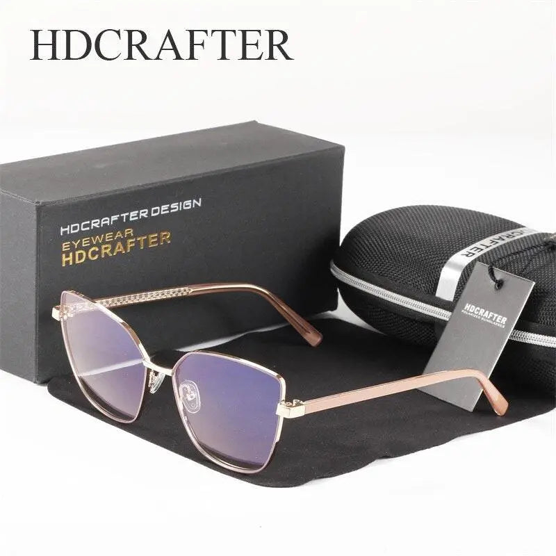 Women's Cat Eye Full Rim Titanium Prescription Glasses 3002 — view 2 | Rx Spectacle