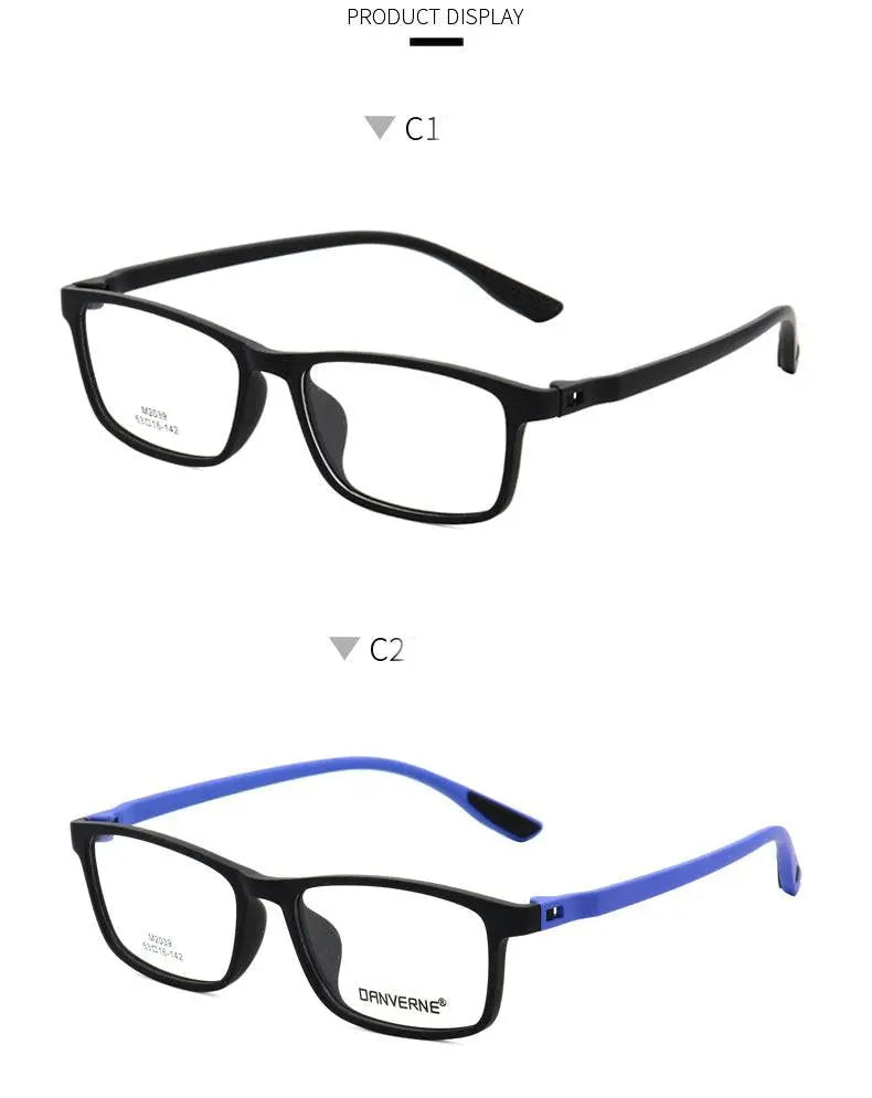 Unisex Square Full Rim Ultem Prescription Glasses M2039 — view 14 | Rx Spectacle