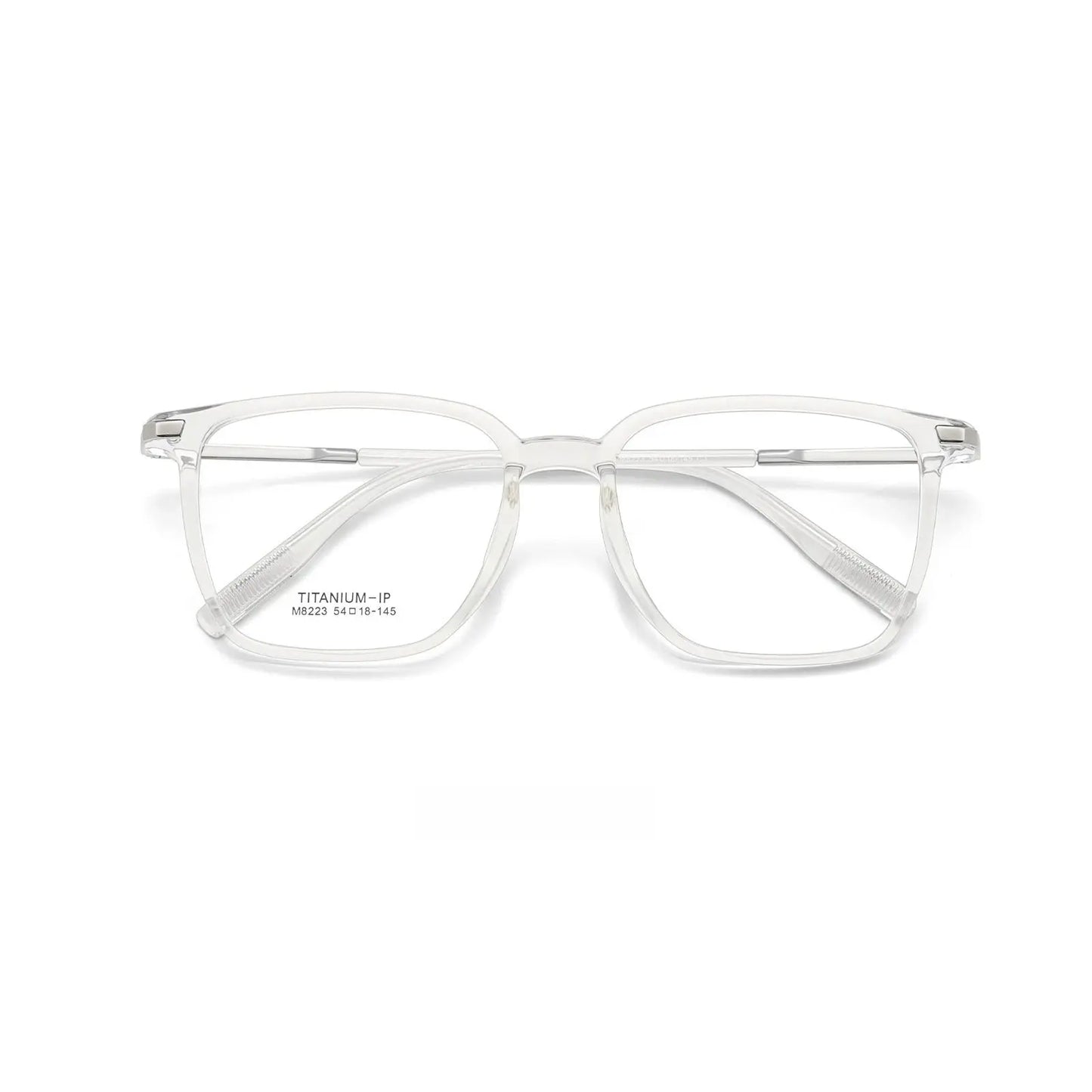 Unisex Square Full Rim Titanium Prescription Glasses — view 3 | Rx Spectacle