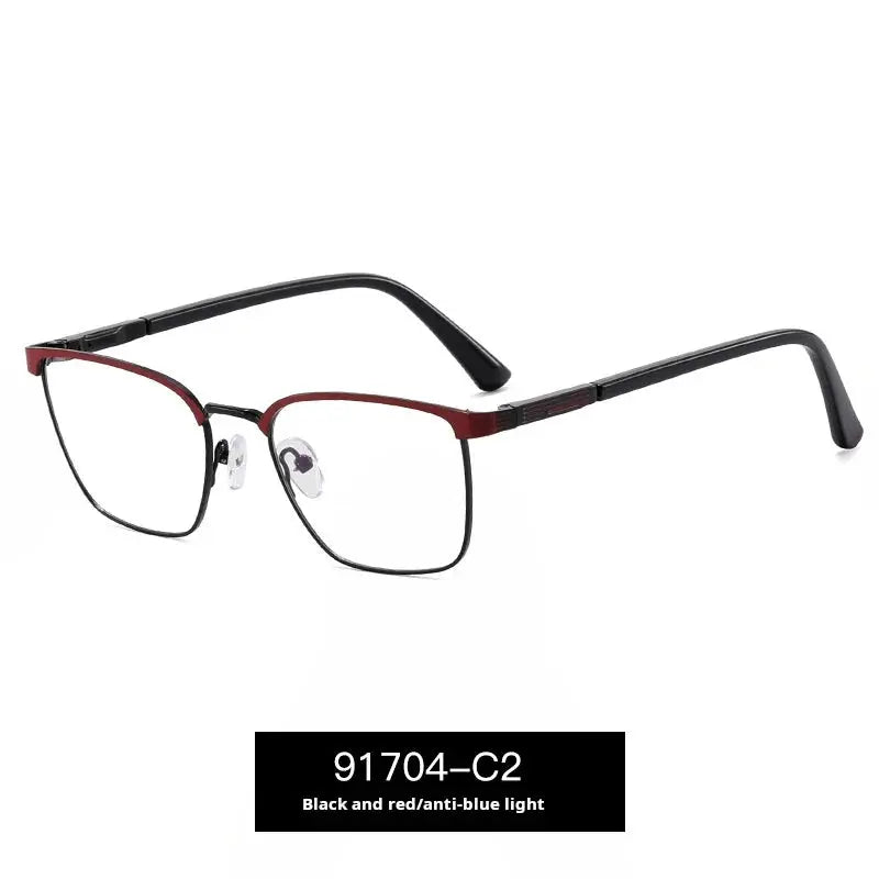 Square Full Rim Alloy Prescription Glasses 91704 — view 9 | Rx Spectacle