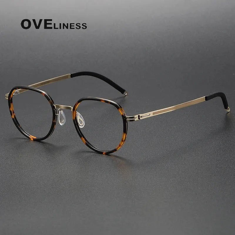 Women's Oval Full Rim Titanium Prescription Glasses 820319 — view 7 | Rx Spectacle