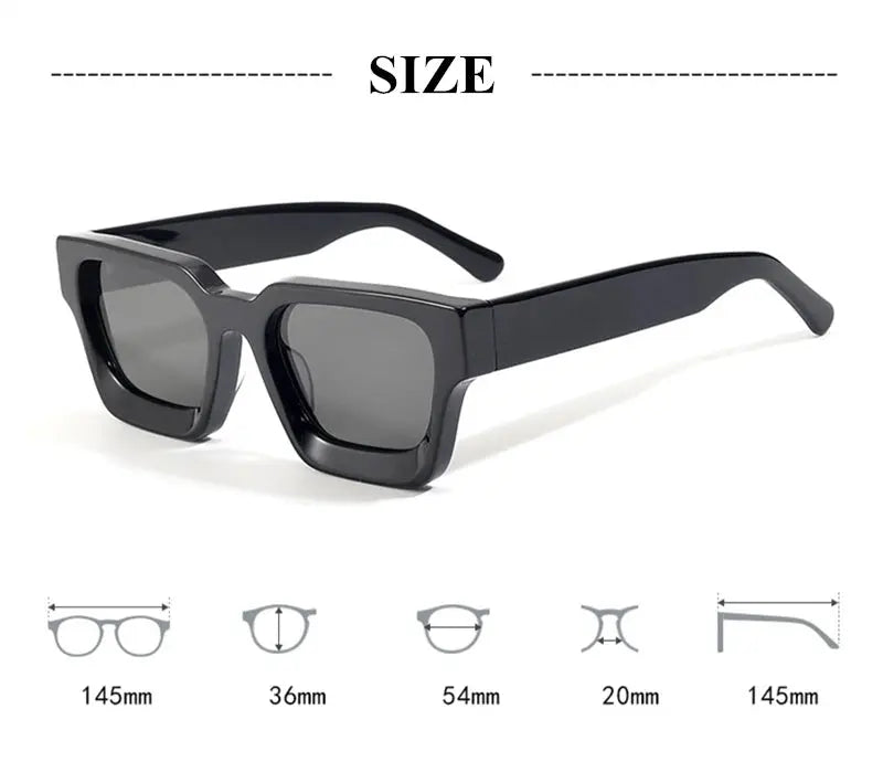 Men's Square Full Rim Acetate Flat Top Prescription Glasses 441439 — view 2 | Rx Spectacle