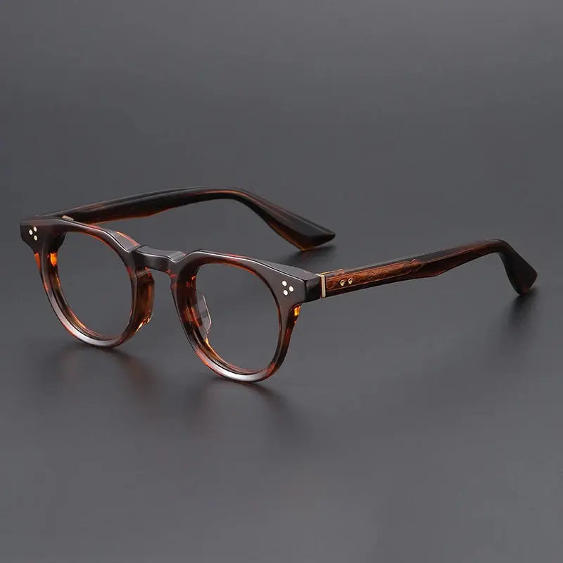Unisex Browline Full Rim Acetate Prescription Glasses 655008 — view 4 | Rx Spectacle