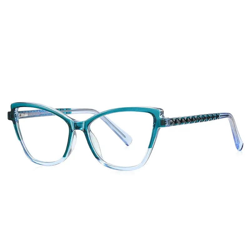 Women's Cat Eye Full Rim TR90 Prescription Glasses J2130 — view 7 | Rx Spectacle