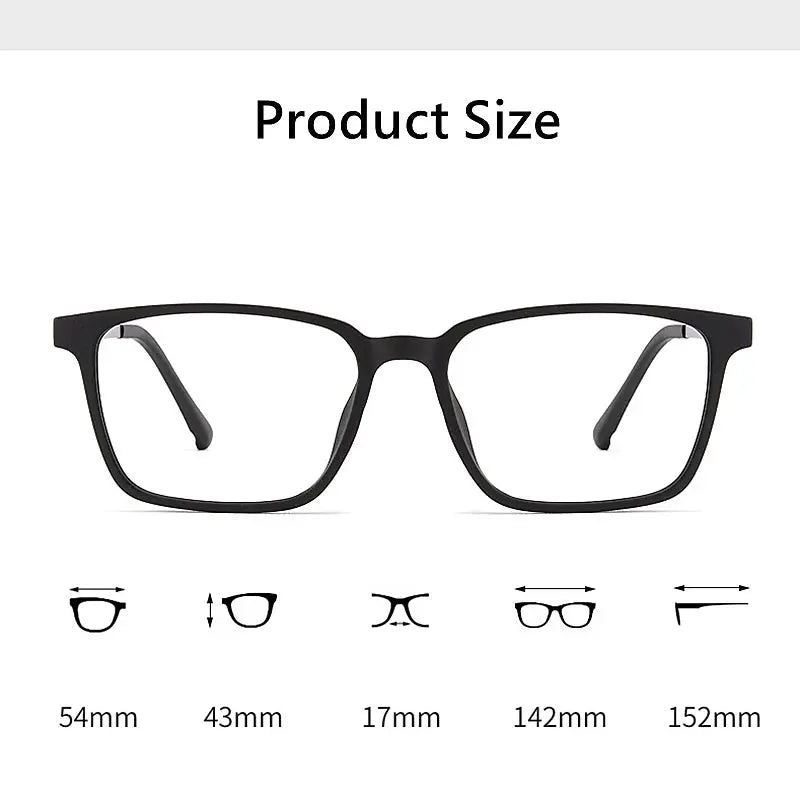 Unisex Square Full Rim Titanium Prescription Glasses 79822 — view 2 | Rx Spectacle