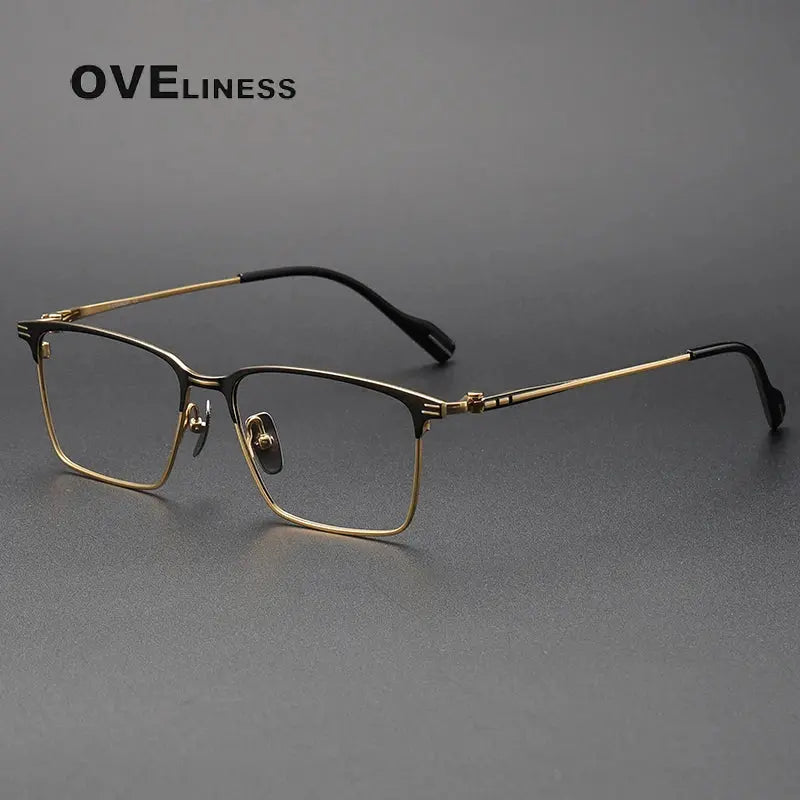 Men's Browline Full Rim Titanium Prescription Glasses 370800 — view 5 | Rx Spectacle