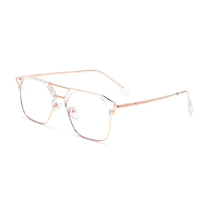 Unisex Square Full Rim TR90 Double Bridge Prescription Glasses 680874 — view 6 | Rx Spectacle