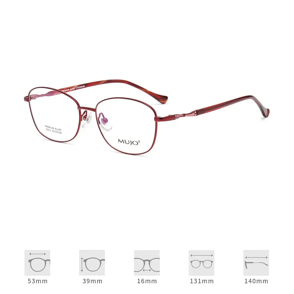 Women's Oval Full Rim Alloy Prescription Glasses 900191 — view 7 | Rx Spectacle