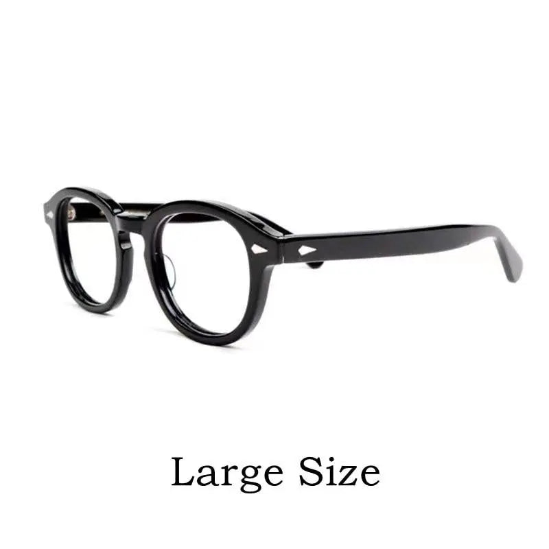 Unisex Round Full Rim Acetate Prescription Glasses Y1915 — view 6 | Rx Spectacle