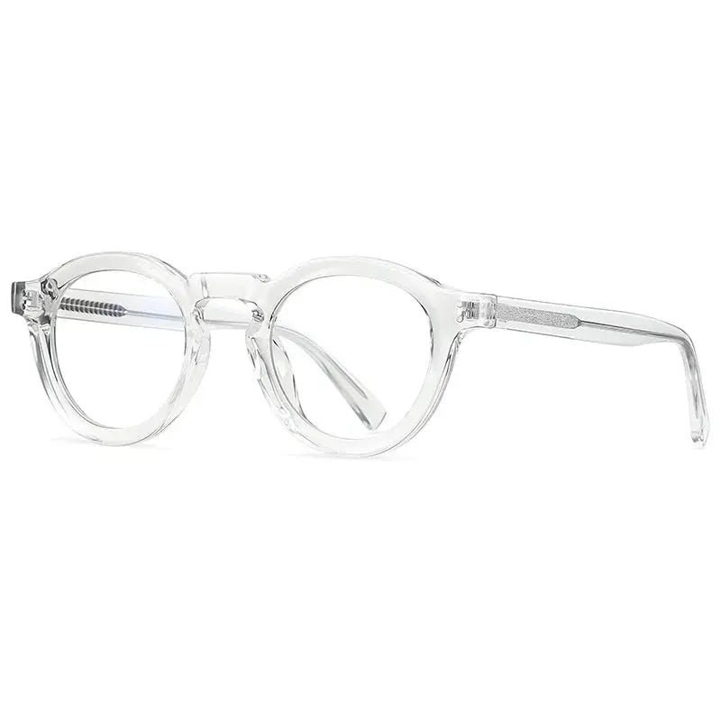 Unisex Round Full Rim Acetate Prescription Glasses Xk2090 — view 12 | Rx Spectacle