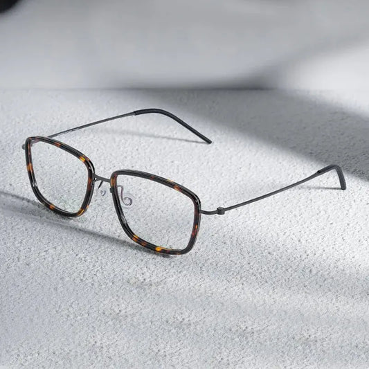 Unisex Square Full Rim Titanium Prescription Glasses 15803 — view 1 | Rx Spectacle
