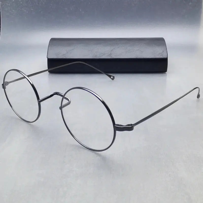 Women's Round Full Rim Titanium Prescription Glasses 285666 — view 3 | Rx Spectacle