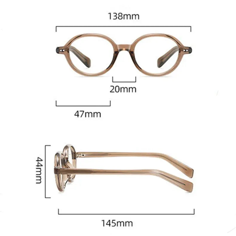 Women's Round Full Rim Acetate Reading Glasses 511018 — view 2 | Rx Spectacle