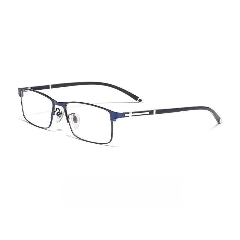 Men's Square Semi-Rimless Alloy Prescription Glasses P9212 — view 13 | Rx Spectacle