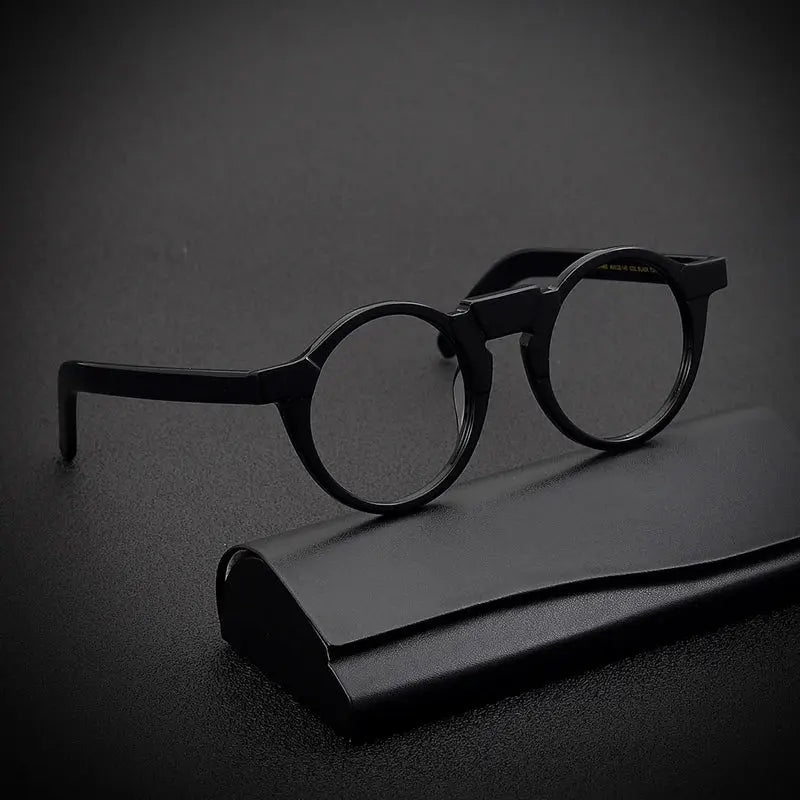 Unisex Round Full Rim Acetate Prescription Glasses 1465 — view 5 | Rx Spectacle