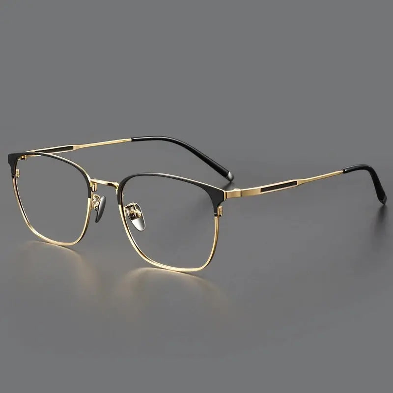 Unisex Square Semi-Rimless Titanium Prescription Glasses 997600 — view 6 | Rx Spectacle