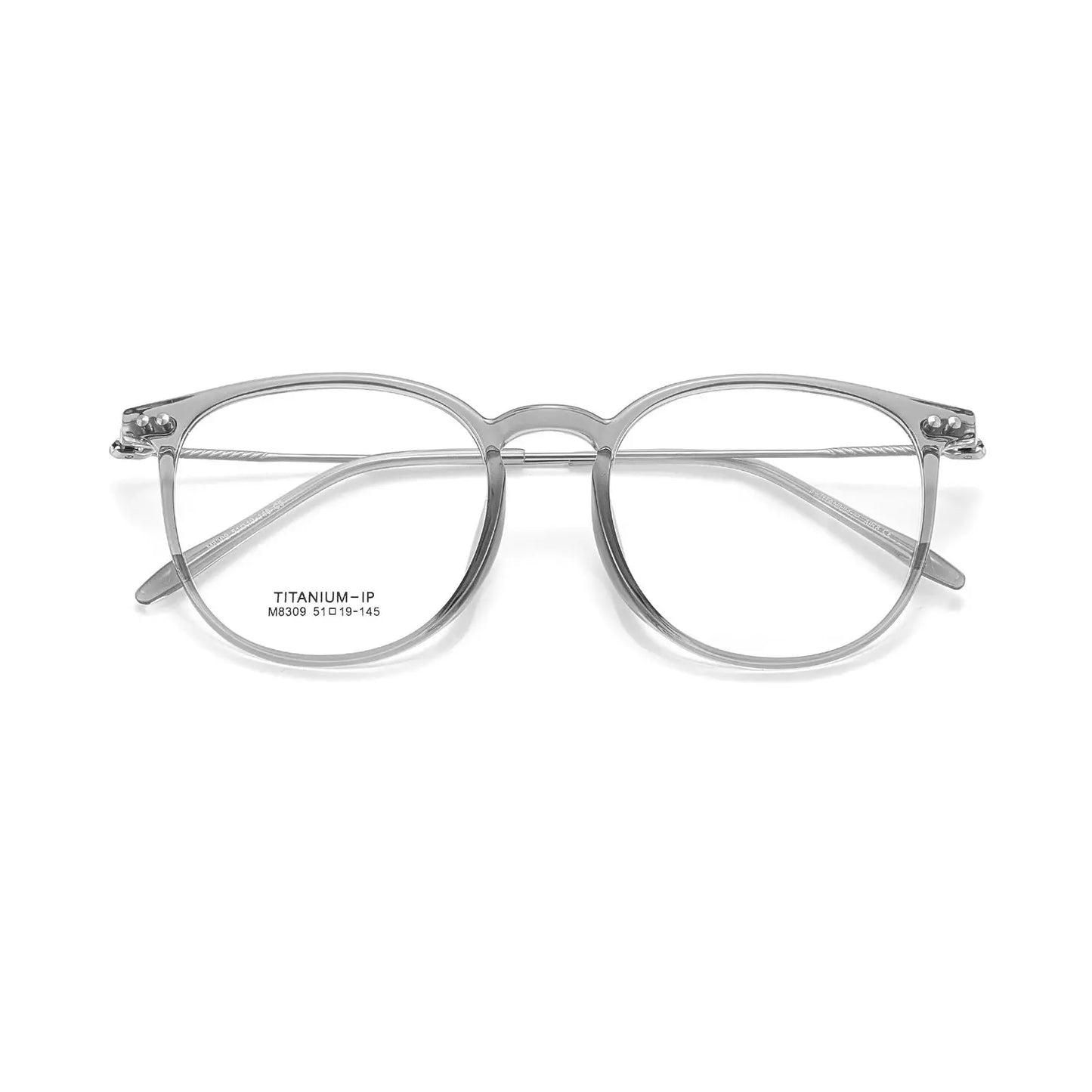 Unisex Square Full Rim Titanium Prescription Glasses 638309 — view 3 | Rx Spectacle