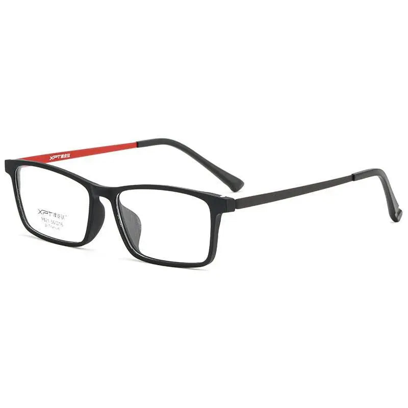 Unisex Square Full Rim Titanium Prescription Glasses 9821 — view 3 | Rx Spectacle