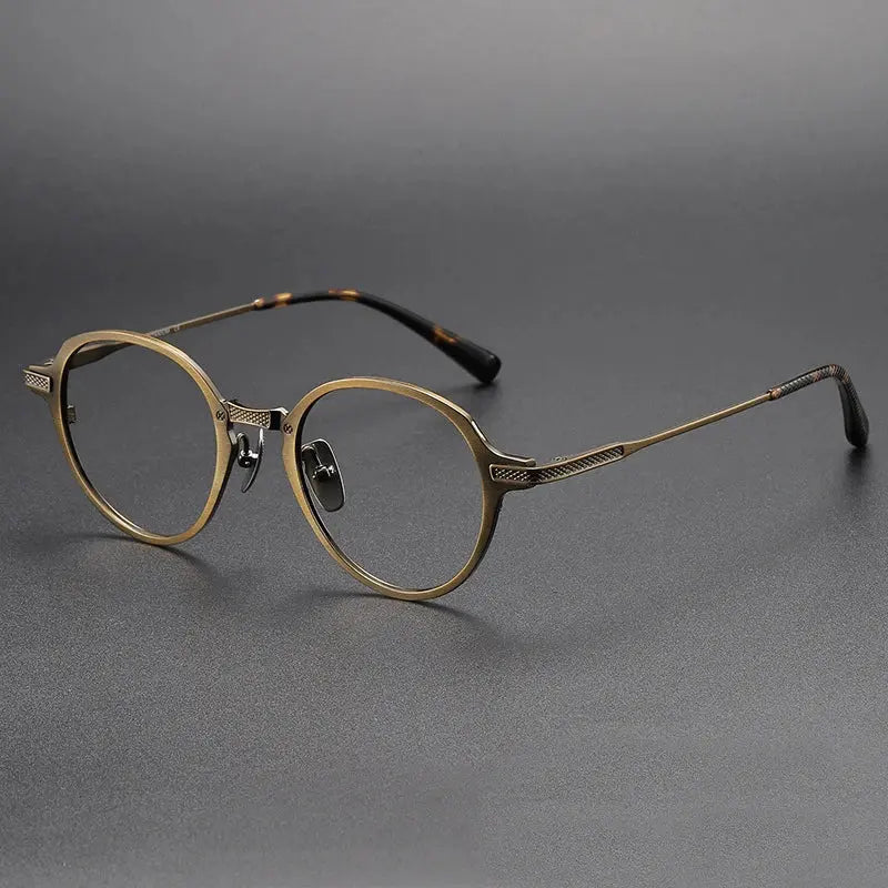 Unisex Oval Full Rim Titanium Prescription Glasses 55426 — view 3 | Rx Spectacle