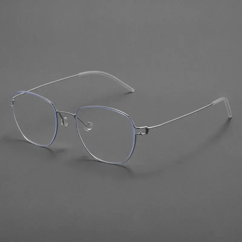 Women's Polygon Full Rim Titanium Screwless Prescription Glasses 70166 — view 4 | Rx Spectacle