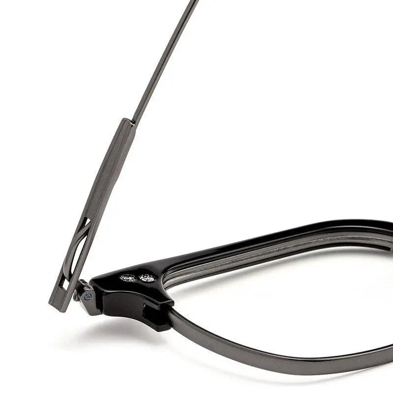 Men's Square Full Rim Titanium Prescription Glasses 2083T — view 8 | Rx Spectacle