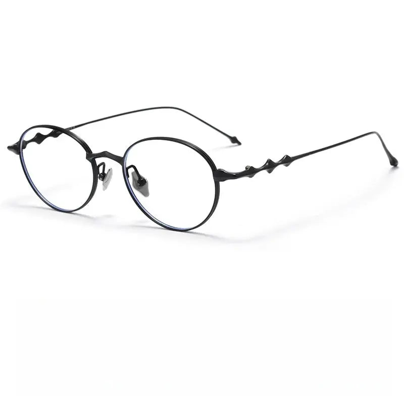 Unisex Round Full Rim Titanium Prescription Glasses 20852 — view 3 | Rx Spectacle