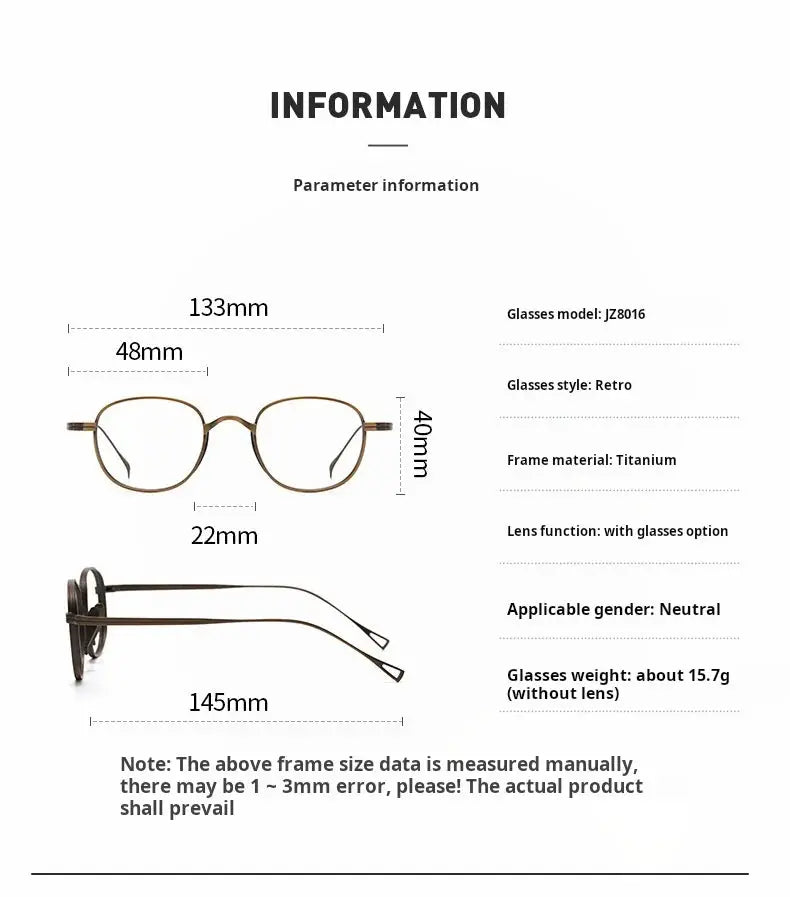 Women's Polygon Full Rim Titanium Prescription Glasses 78016 — view 2 | Rx Spectacle