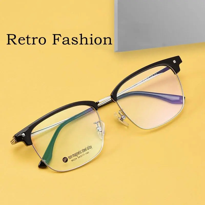 Men's Square Full Rim Acetate Prescription Glasses M224 — view 10 | Rx Spectacle