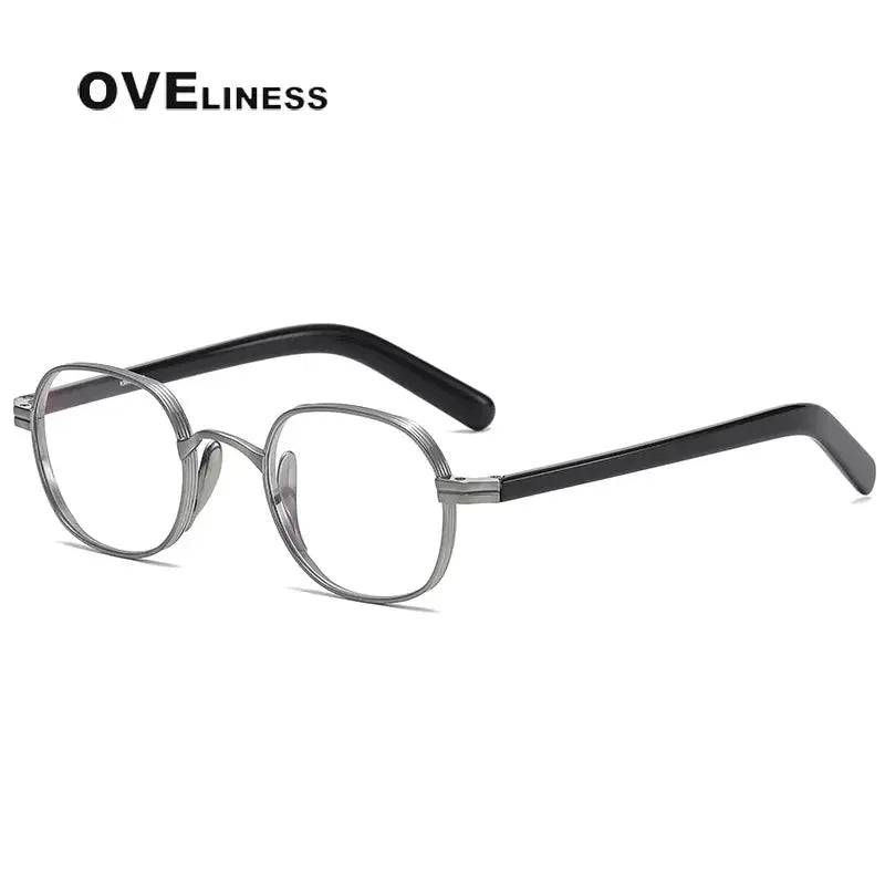 Women's Round Full Rim Titanium Prescription Glasses 369132 — view 4 | Rx Spectacle