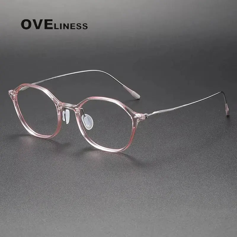 Women's Oval Full Rim Titanium Prescription Glasses 328651 — view 5 | Rx Spectacle