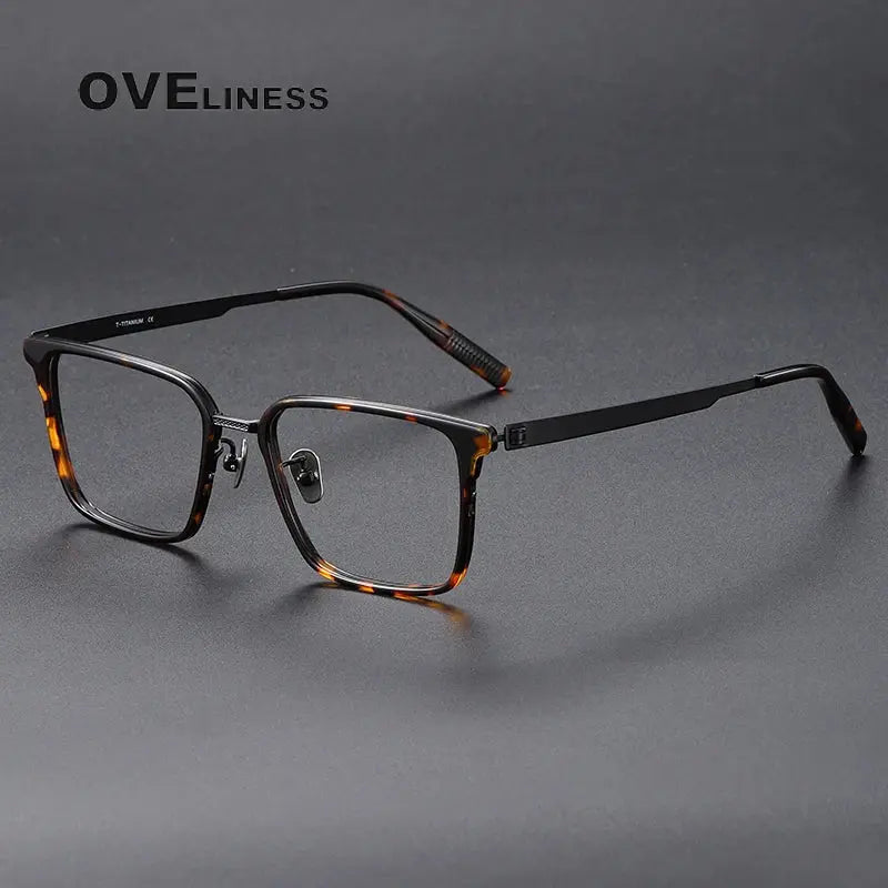 Unisex Square Full Rim Titanium Prescription Glasses 380986 — view 5 | Rx Spectacle