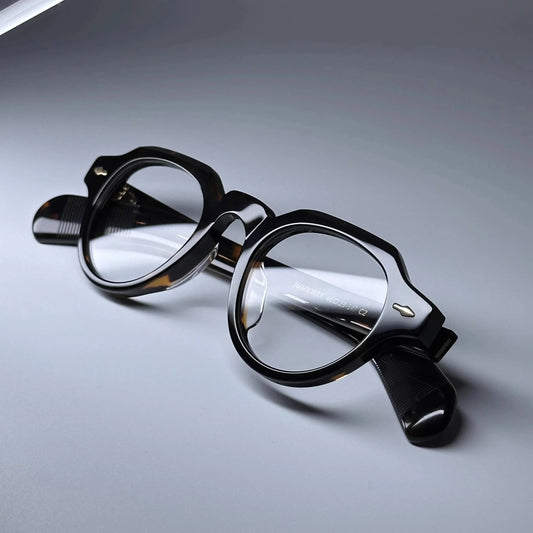 Unisex Round Full Rim Acetate Flat Top Prescription Glasses 23139 — view 1 | Rx Spectacle