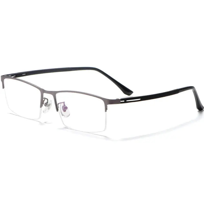 Men's Square Semi-Rimless TR90 Prescription Glasses 89916 — view 2 | Rx Spectacle