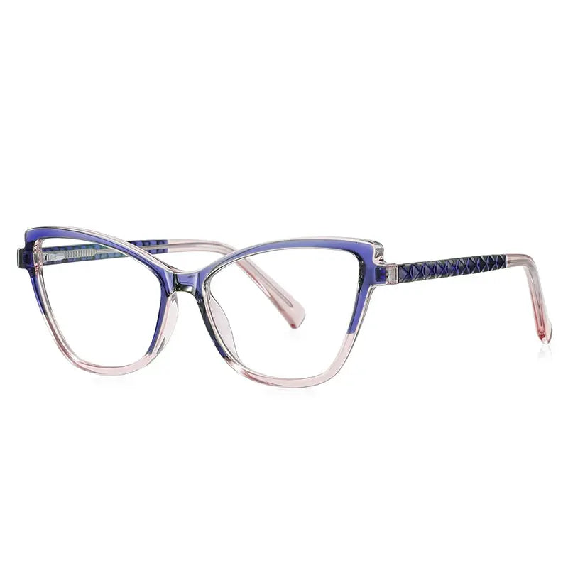 Women's Cat Eye Full Rim TR90 Prescription Glasses J2130 — view 9 | Rx Spectacle