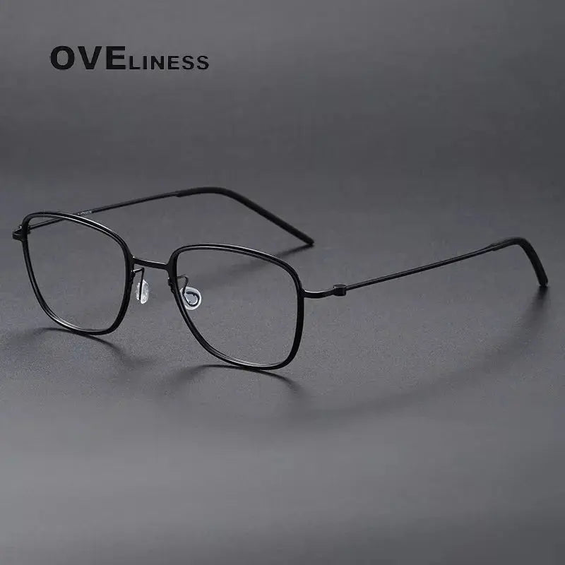 Women's Polygon Full Rim Titanium Prescription Glasses 55304 — view 3 | Rx Spectacle