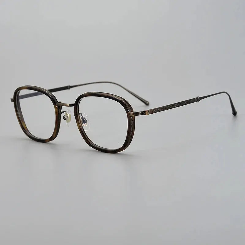 Unisex Square Full Rim Titanium Prescription Glasses 195910 — view 4 | Rx Spectacle