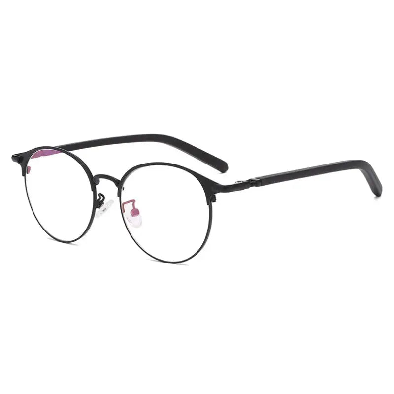 Women's Round Full Rim Stainless Steel Prescription Glasses 78216 — view 4 | Rx Spectacle