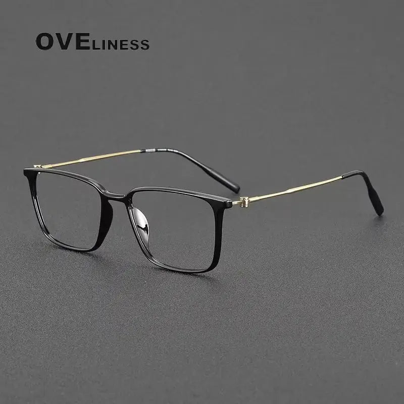Women's Square Full Rim Titanium Prescription Glasses 28674 — view 7 | Rx Spectacle