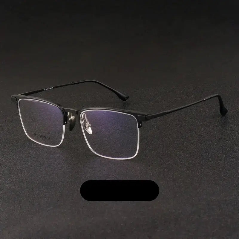 Unisex Square Full Rim Titanium Prescription Glasses 20261 — view 4 | Rx Spectacle