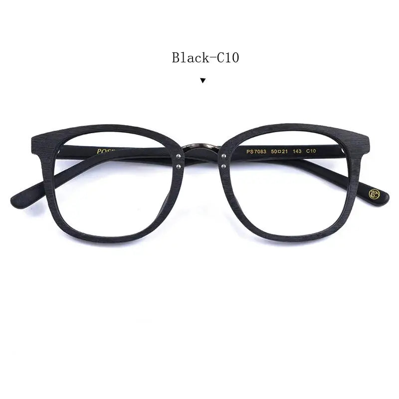 Unisex Square Full Rim Acetate Prescription Glasses 347083 — view 3 | Rx Spectacle