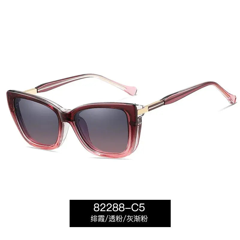 Women's Square Full Rim TR90 Clip-On Prescription Glasses 382288 — view 5 | Rx Spectacle