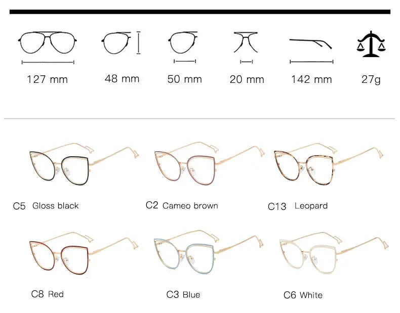 Women's Cat Eye Full Rim TR90 Prescription Glasses 95597 — view 2 | Rx Spectacle