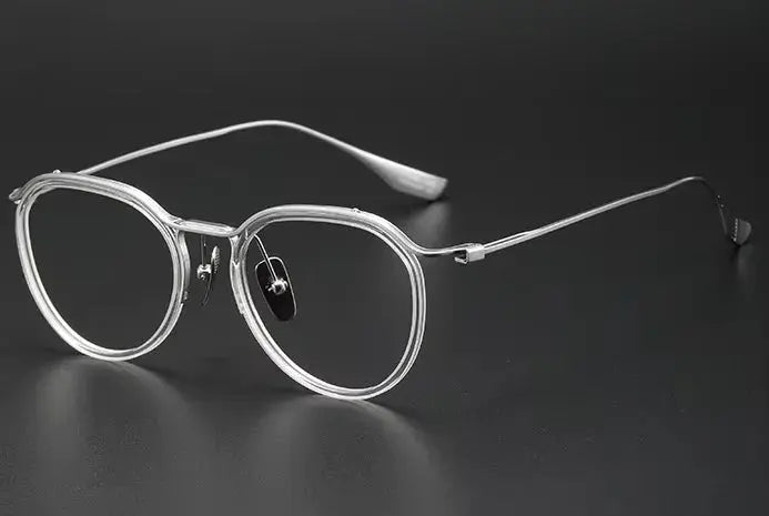 Women's Oval Full Rim Titanium Prescription Glasses 822131 — view 4 | Rx Spectacle