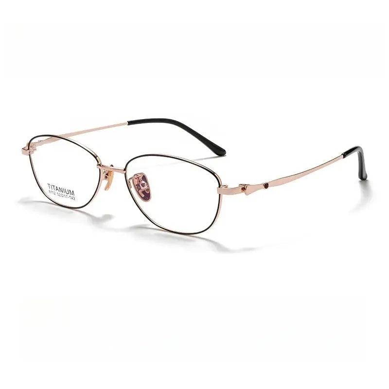 Women's Oval Full Rim Alloy Prescription Glasses 6112 — view 8 | Rx Spectacle