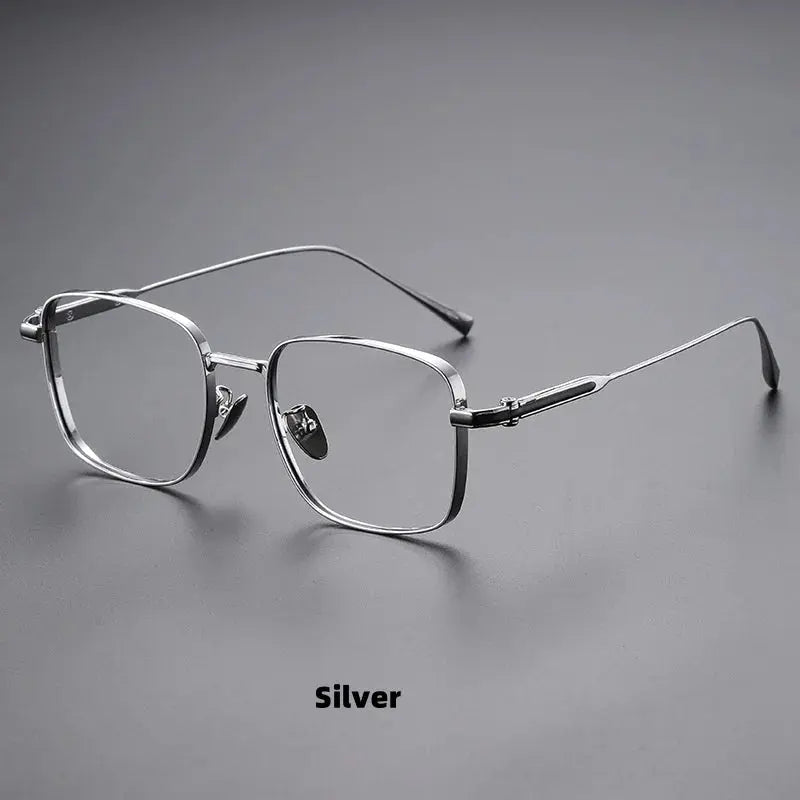 Men's Square Full Rim Titanium Prescription Glasses 809841 — view 3 | Rx Spectacle